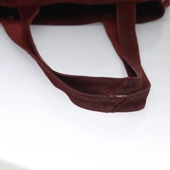 CHANEL Shoulder Bag Suede Red CC - Picture 7 of 15